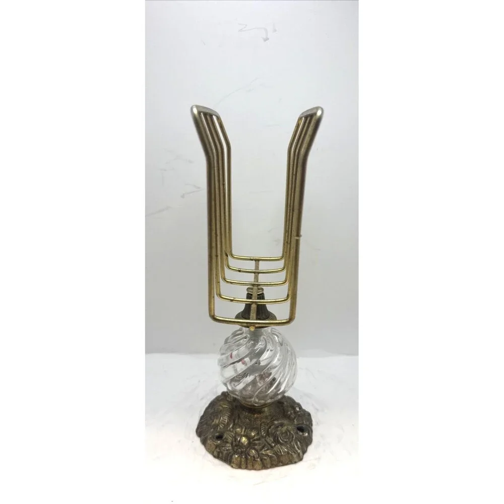 Antique napkin towel mail holder stand metal glass ornate Victorian unique